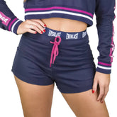 Shorts Moletom Everlast - Azul / Rosa - Feminino